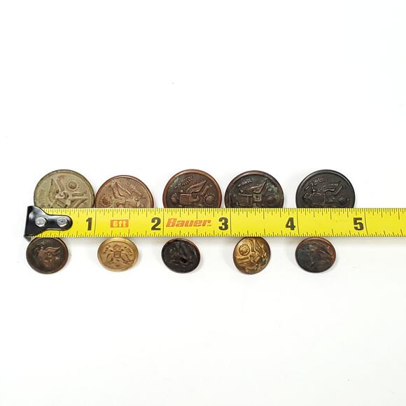 Military Brass Buttons Scoville NS Meyer NYC New Jersey Lot - Picture 5 of 8